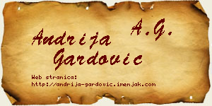 Andrija Gardović vizit kartica